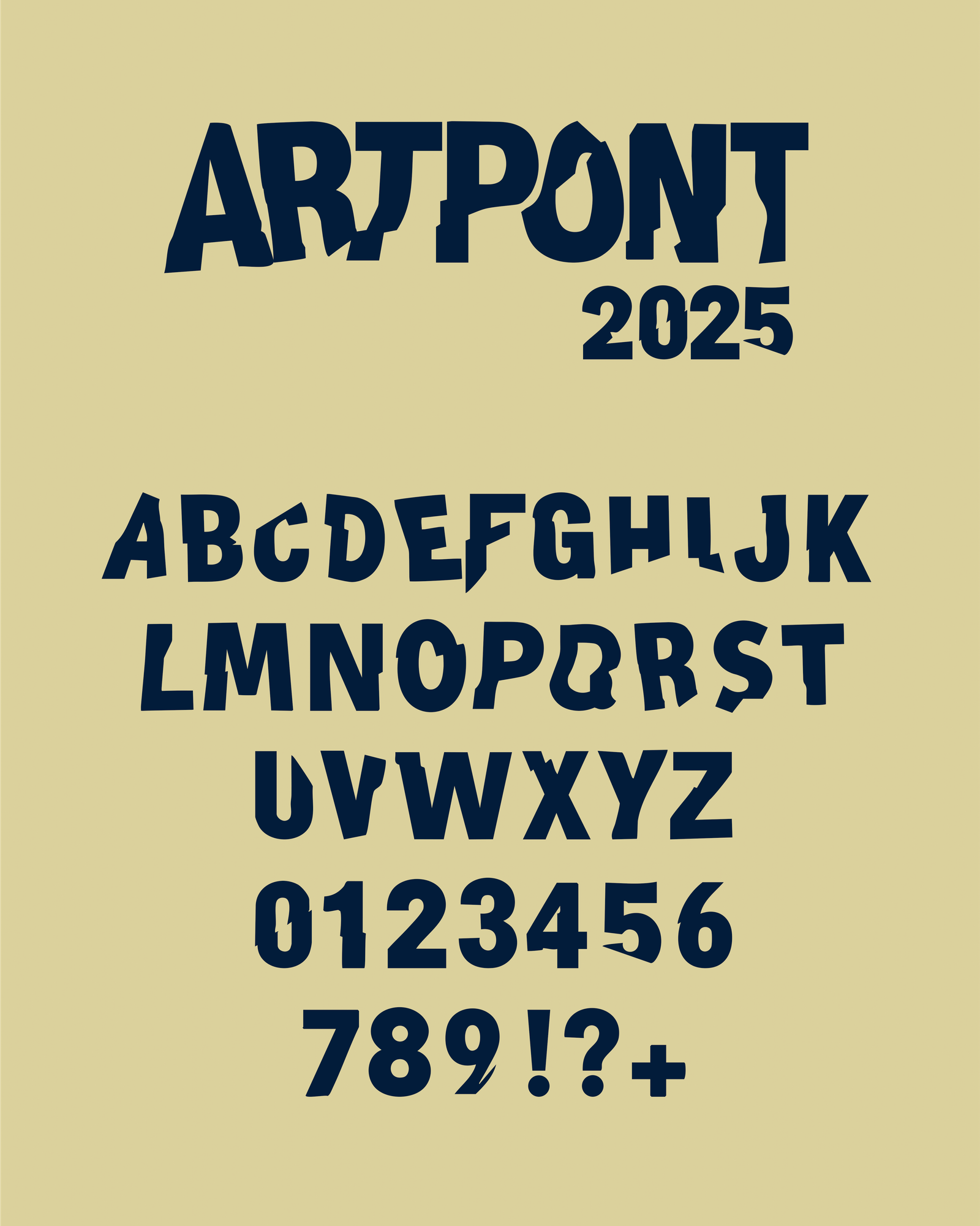 Typographie inspirée Artpop – Artpont 2025