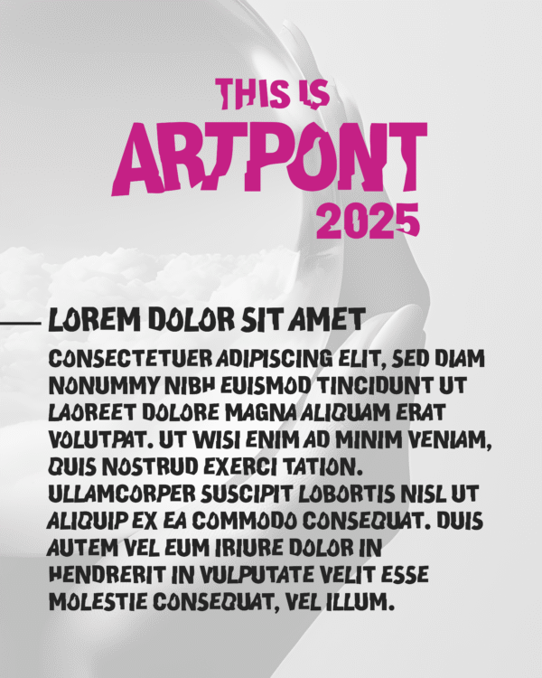 Typographie inspirée Artpop – Artpont 2025
