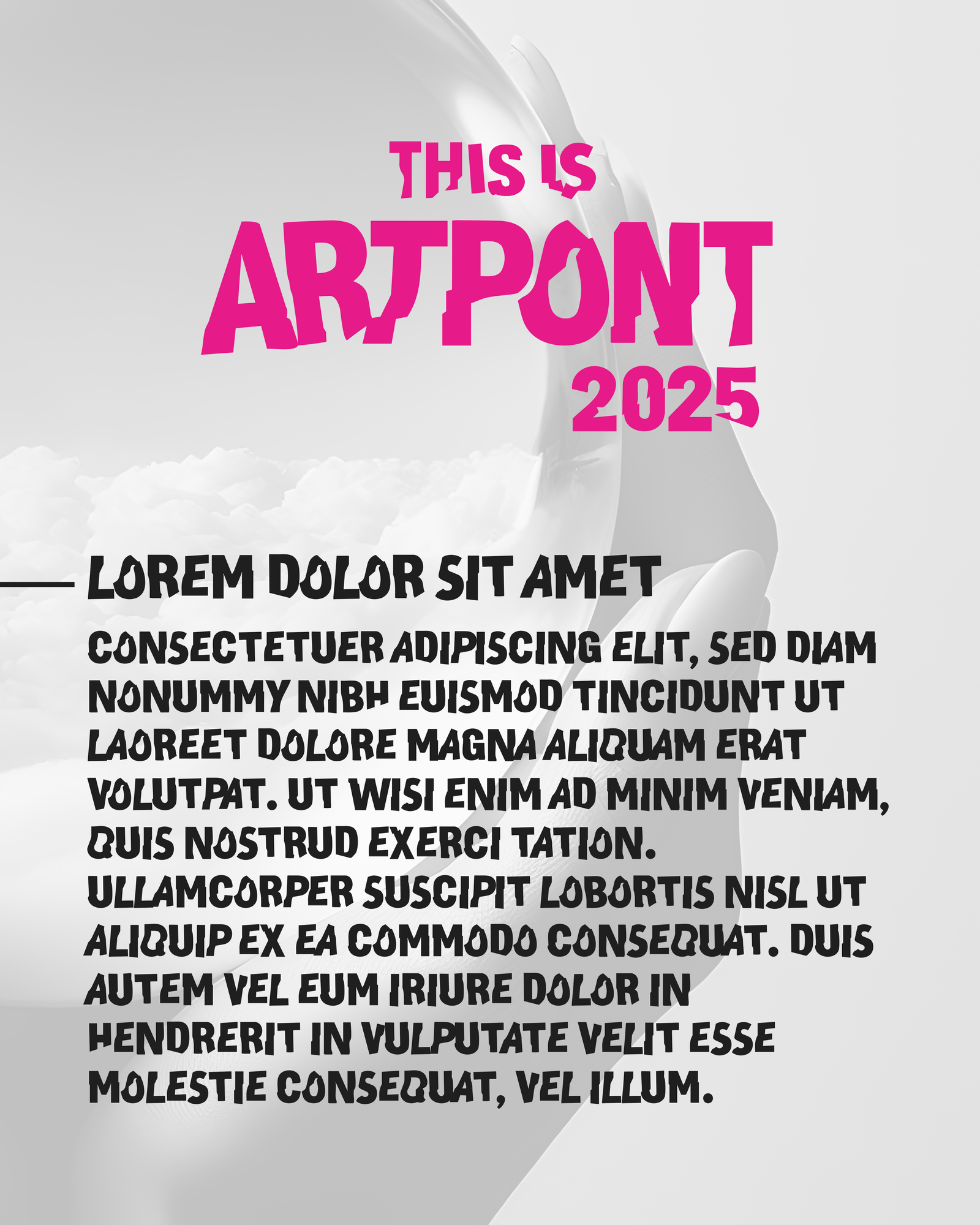 Typographie inspirée Artpop – Artpont 2025
