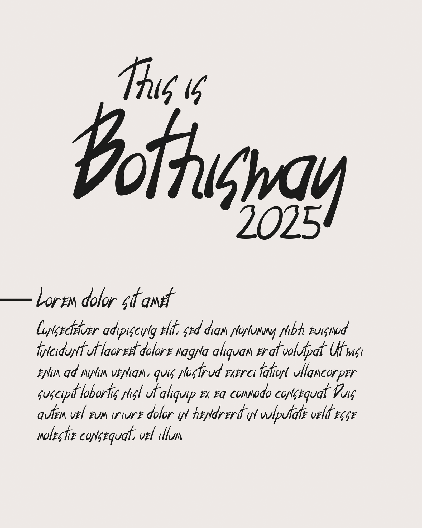 Typographie inspirée Lady Gaga Born This Way – Bothisway 2025