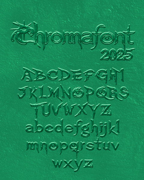 typographie originale album Chromatica