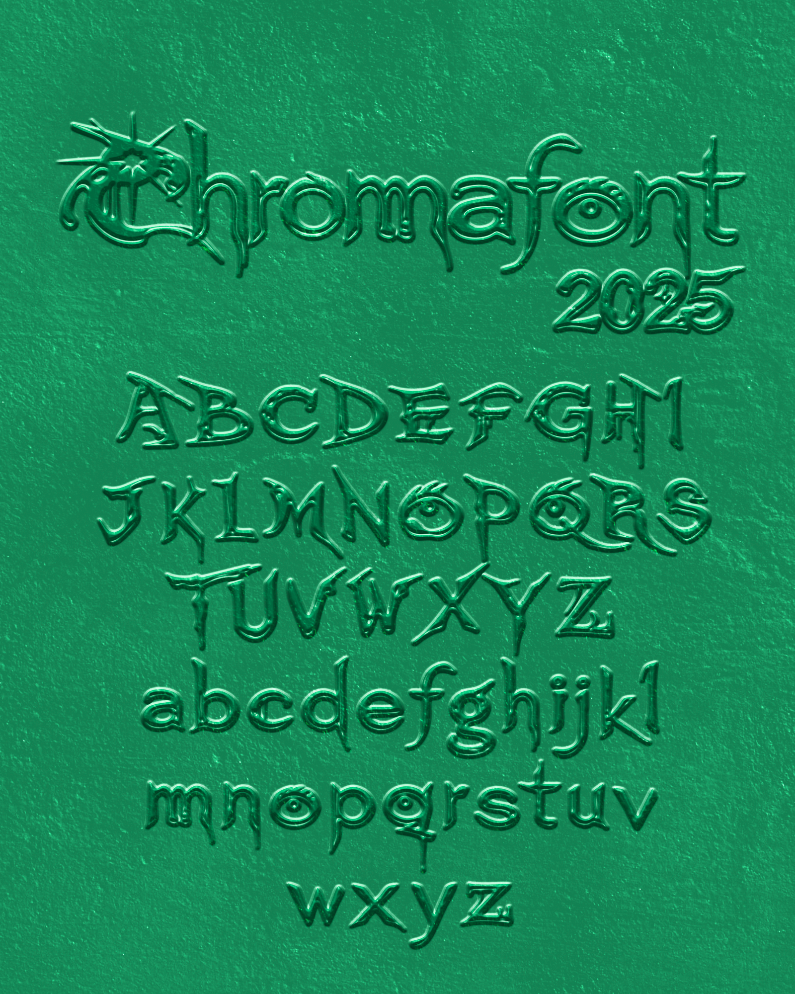 typographie originale album Chromatica