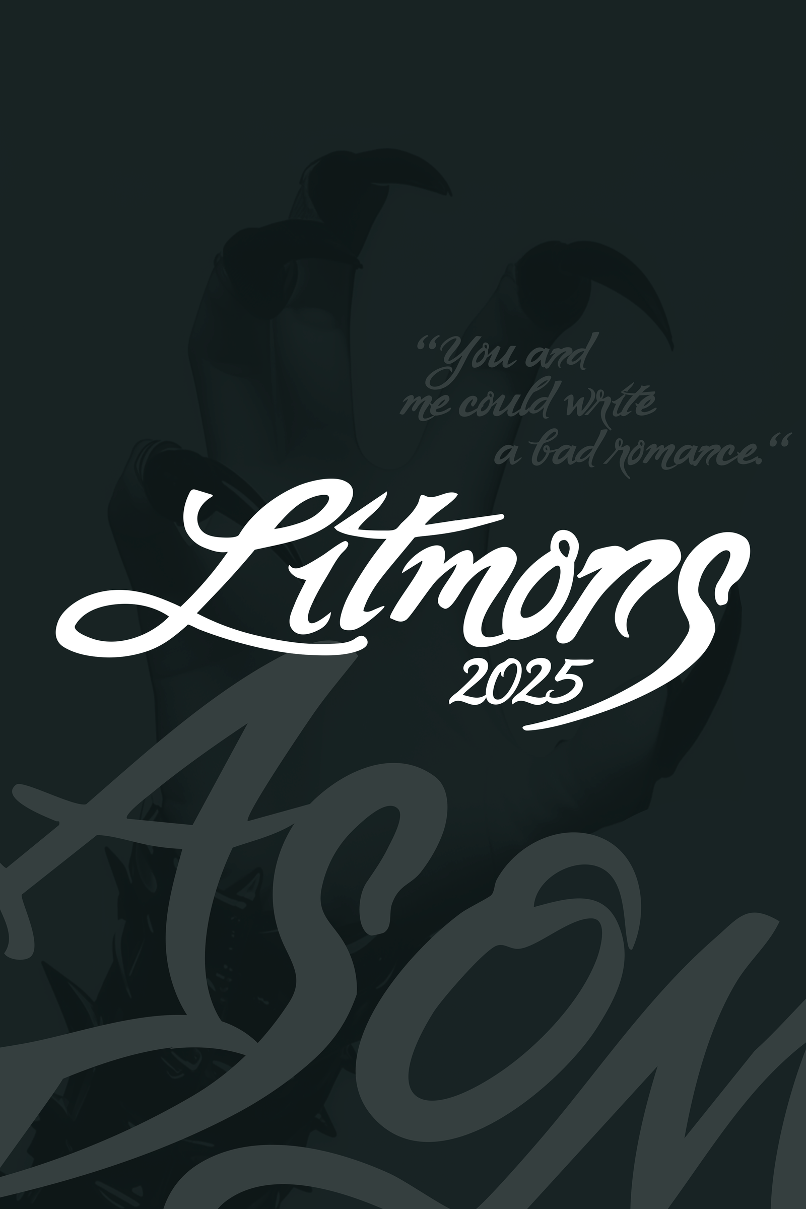 Aperçu de la typographie Litmons 2025 inspirée du tatouage Little Monsters, style manuscrit expressif bold italic