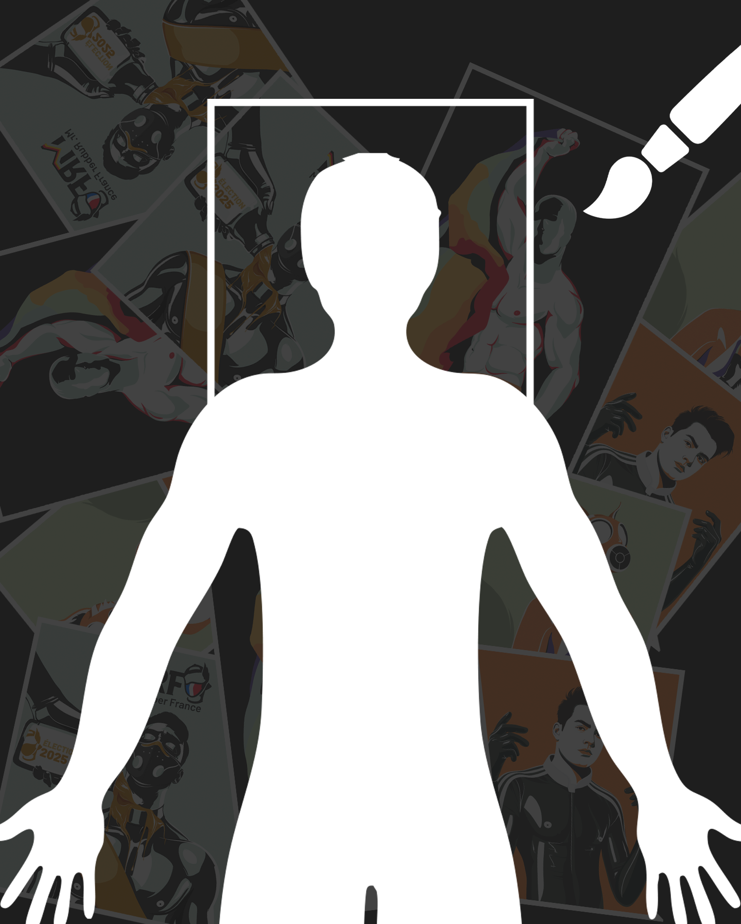 Illustration personnalisée de portrait numérique au cadrage portrait, idéale pour photo de profil ou avatar sur les réseaux sociaux.