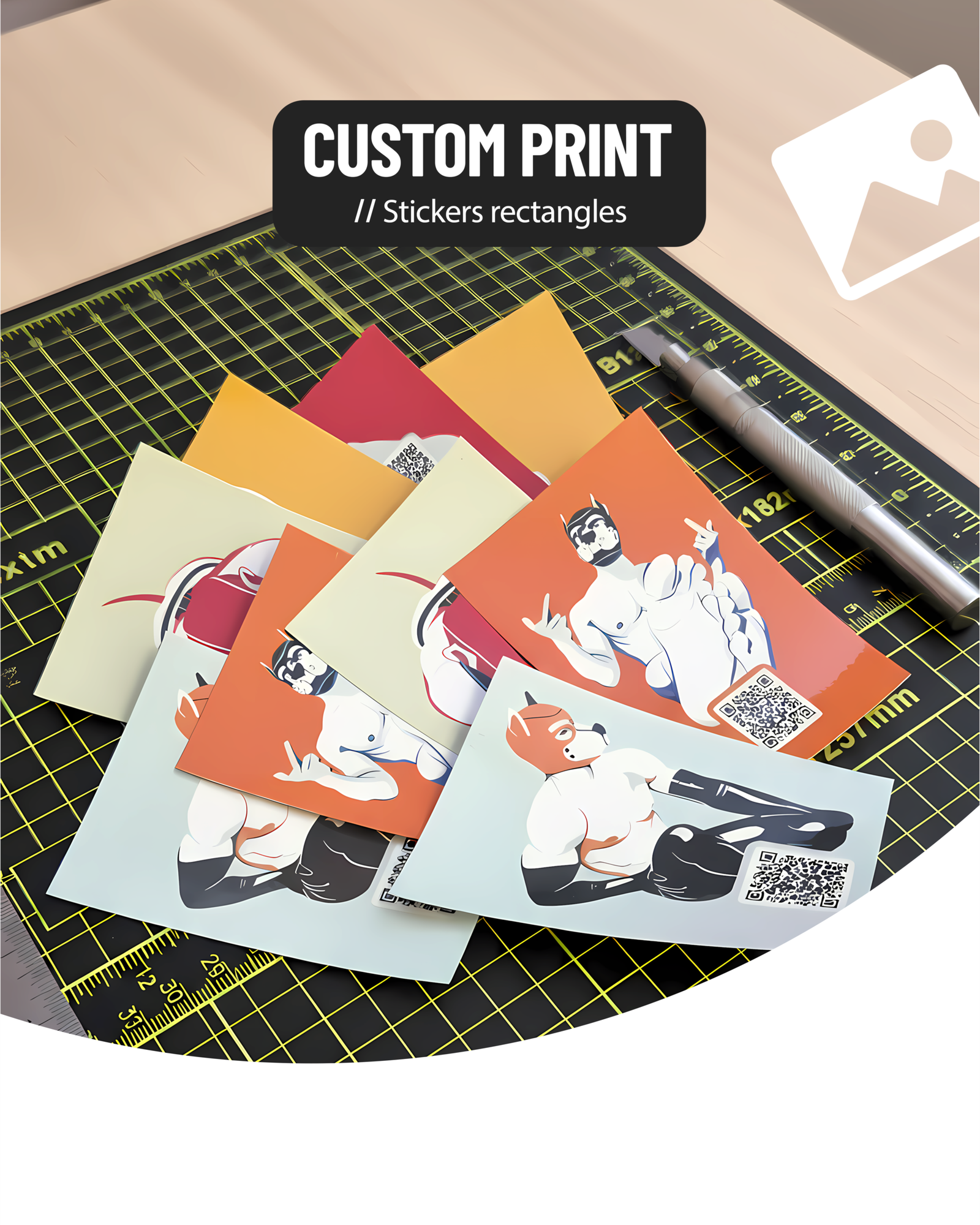 Impression personnalisée - Stickers rectangles